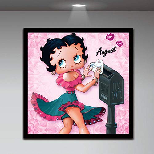 5D Diamond Painting Mosaic Making 5D DIY Full Drill Diamond Painting Cute Cartoon Girl Cross Stitch Embroider