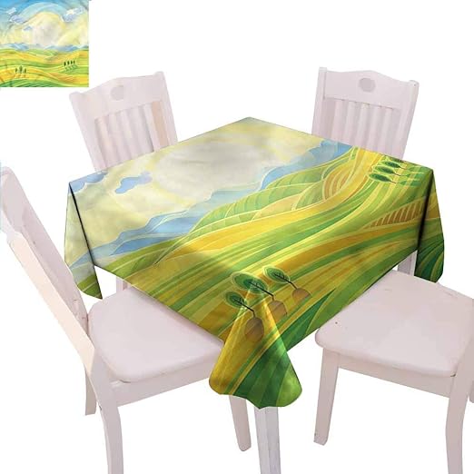Amazon Com Country Kitchen Tablecloth Sunny Rural Scenery Wild