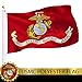 G128 USMC Marine Corps Flag | 3x5 Ft | LiteWeave Series Printed 100D Polyester | Military Flag, Vibrant Colors, Brass Grommets