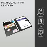 H&S A4 Clipboard Folder Conference Padfolio PU Leather with Pad Pen Holder view 3