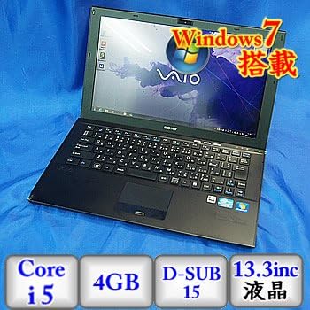 Amazon 中古ノートパソコン Sony Vaio Zｼﾘｰｽﾞ Svz1311ajc Svz131a11n Windows7 Professional 64bit Core I5 2 5ghz 4gb 128gb ドライブ なし 13 3インチ B0224n035 ソニー Sony ノートパソコン 通販