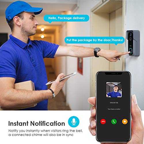 ieGeek Wireless Doorbell Camera, 2K Video Doorbell Camera with Wireless