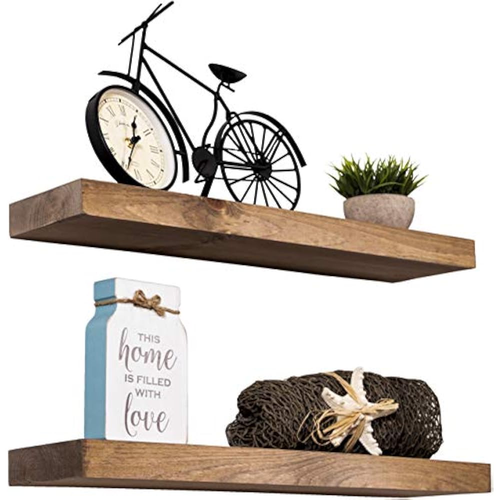 Imperative Décor Floating Shelves Rustic Wood Wall Shelf USA Handmade