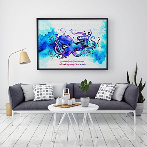 Uhomate-Colorful-Octopus-Home-Canvas-Prints-Wall-Art-Inspirational-Quotes-Wall-Decor-Living-Room-Bedroom-Bathroom-Artwork-C058-8X10