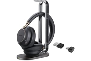Yealink BH76 Plus Teams Black USB-C/A Bluetooth Wireless Business Headset -with Charging Stand