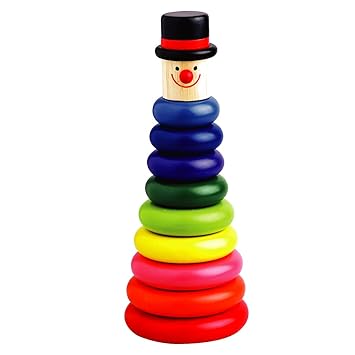 Brainsmith Stacking Rings -Brainsmith -Hand Eye Coordination - Fine Motor Skill - Concentration Building - Counting Skills - Brain Development - Birthday Gift - Child Safe Toys - 1 Years and Above