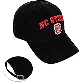 Desert Cactus NC State North Carolina State University University Baseball Hat NCSU Wolfpack Brimmed Embroidered Hats Cap Adjustable Cloth Strap Adult (Style E1) Black