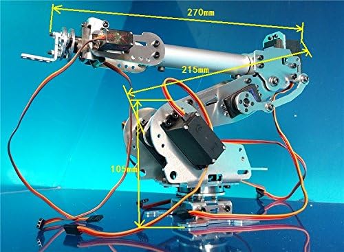 HOBBYT Abb Industrial Robot Mechanical Arm 100% Aluminum Alloy Manipulator 6-Axis Robot arm Rack with 7 Servos