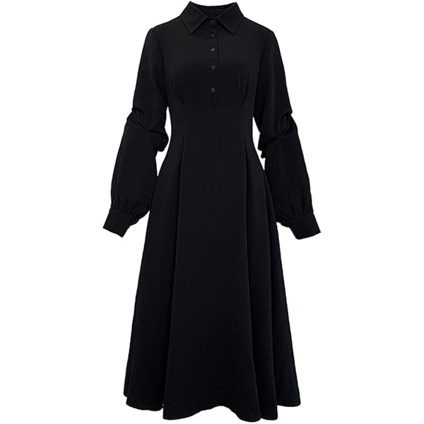 Priest Minister Attire For Women Women's Clergy Dress - Tab Collar, Double  Layer Flared Sleeves, Elegant Church Attire Priest Robe For Women Church