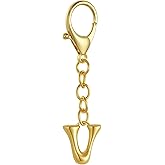 QILMILY Bubble Gold Letter Bag Charms for Women, Cute Initial Keychain for Handbags, Purse Charms Valentines Day Gifts