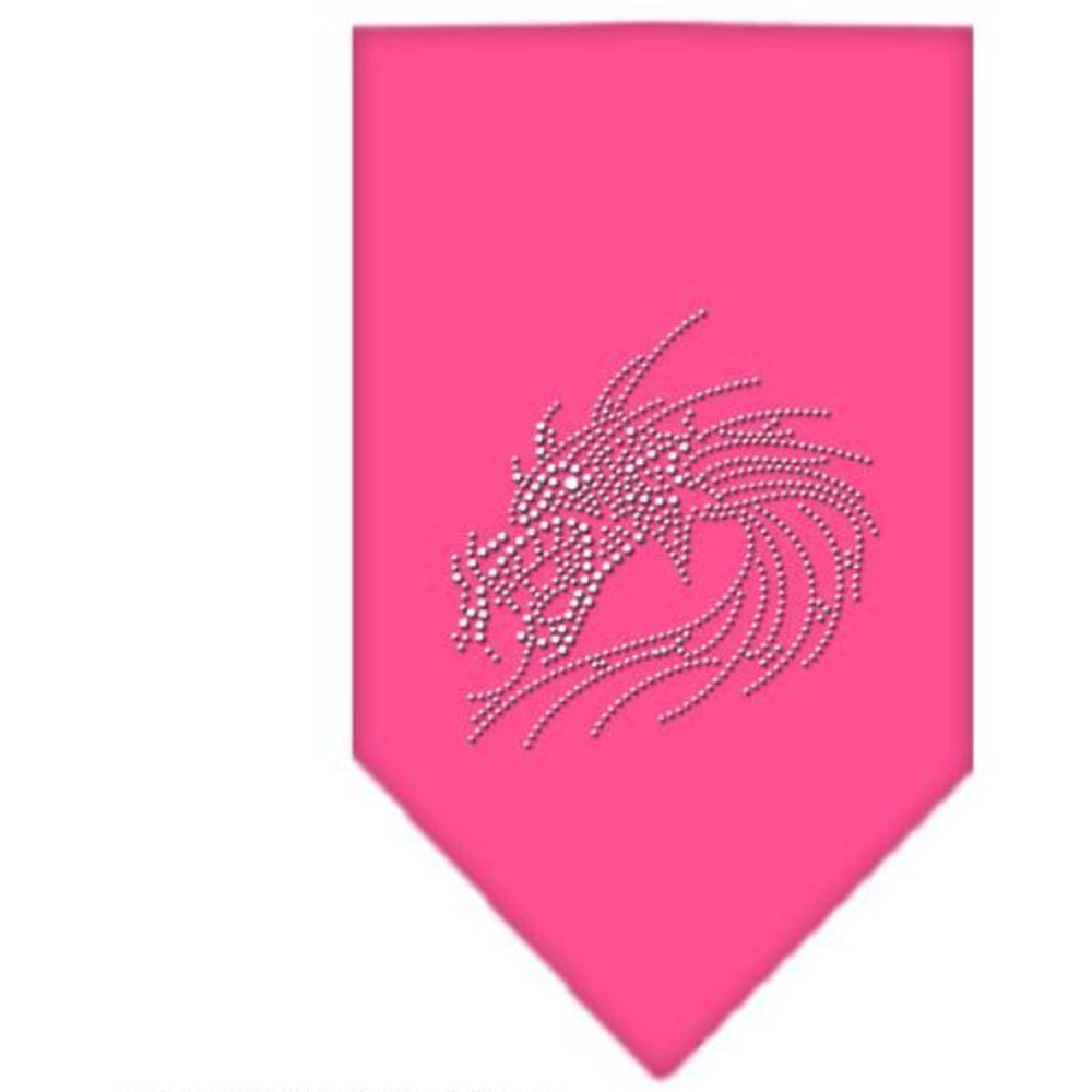 Mirage Dragon Rhinestone Bandana, Small, Bright Pink