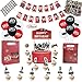 APEX Party Supplies - Party Decoration and Favors, Including 12 Balloons, a Happy Birthday Banner, a Cake Topper, 24 Cup Cake Topper, 2 Goody Bags 55 pcs APEX Stikers and 32 DIY Bullet Hole Stikers, G