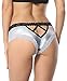 Sofishie Sexy V-Back Open Crotch Panties - Silver PVC - Large
