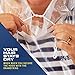 Rain Ponchos for Adults Disposable or Reusable - 5 Pack - Clear Waterproof Emergency Poncho with Drawstring Hood - Extra Thick & Strong - Perfect for Theme Parks, Concerts, Sporting Events, Camping