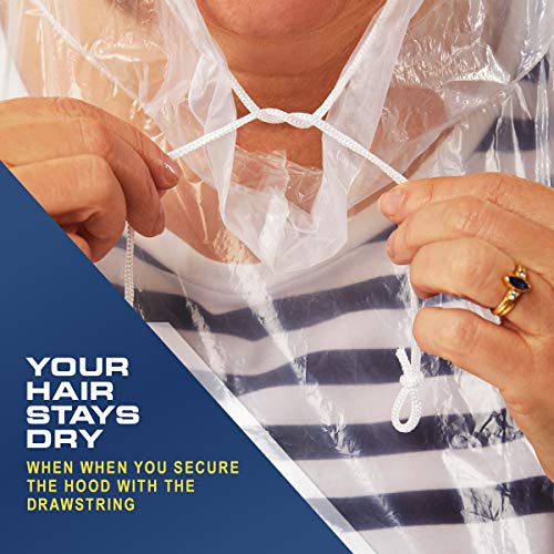 3 Rain+Poncho+Drawstring+Hood+Lightweight