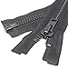 YaHoGa #10 32 Inch Black Nickel Separating Jacket Zipper Y-Teeth Metal Zipper Heavy Duty Metal Zippers for Jackets Sewing Coats Crafts (32
