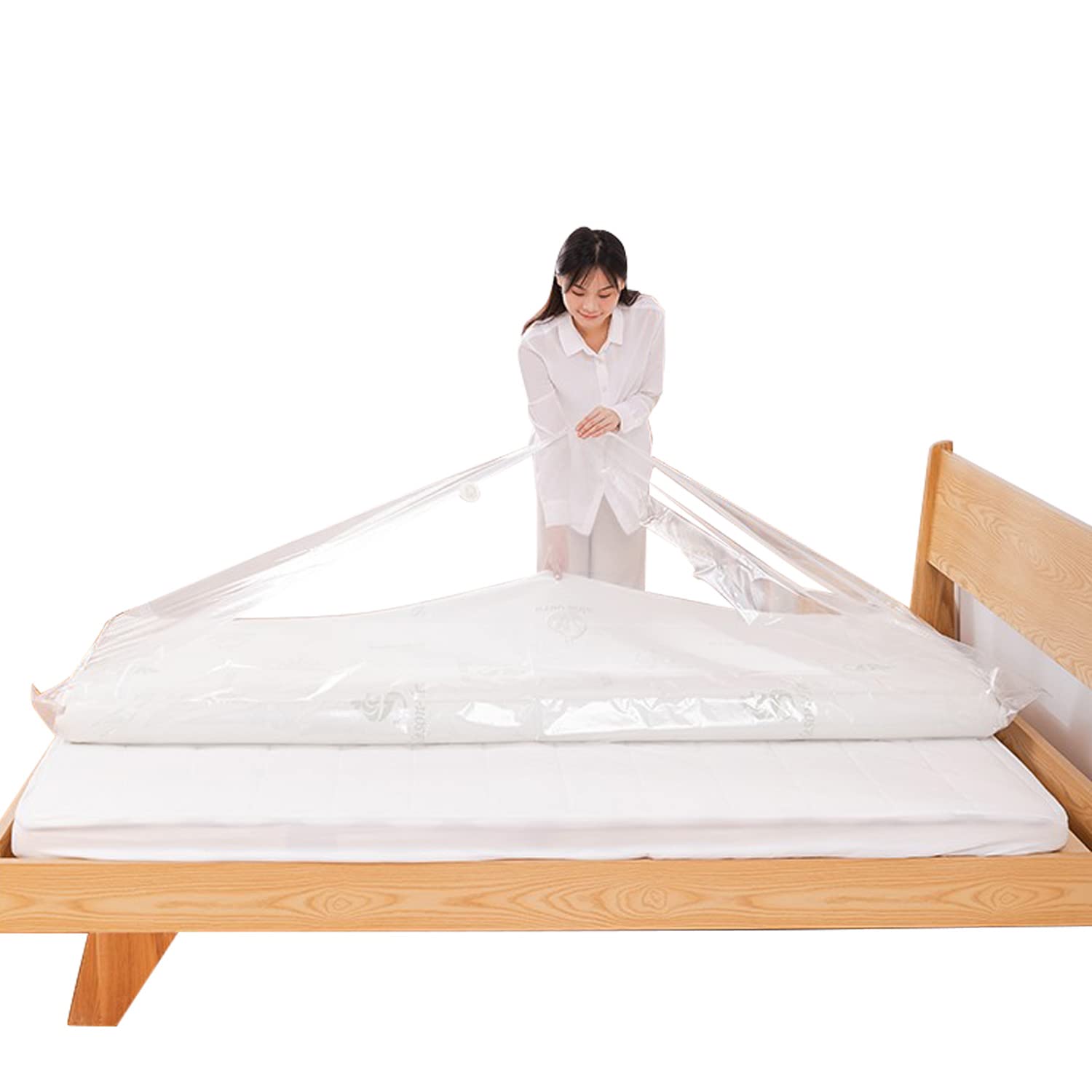 Mattress Vacuum Bag, 180*85*30cm Large Vacuum Mattress Bag, Reusable Space Saver Bags, Waterproof Sealable Vacuum Seal Mattress Bag for Memory Foam Mattress Moving Shipping Storage, 70.9*33.5*11.8in