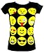 GIRLS T-SHIRTS & LEGGINGS EMOJI EMOTICONS SMILEY FACES SHORT SLEEVE TOPS 7-13 Y