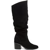 Erocalli Knee High Boots Women Fall Boots Chunky Block High Heel Boots | Faux Suede, Tall, Slouch, Side Zipper, Winter, Party, Long, Fashion, Round Toe, Stylish Dress Boots