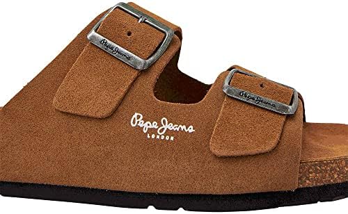 London Bio Suede M Herren Regular Fit Anatomische Sandalen, Blau Waschen