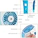 3 Speeds Mini USB Cooling Fan CrazyFire Rechargeable Handheld Humidifier Fan Misty Cooling Hydrating Fan for Hot Summer Outdoor Traveling (Blue)