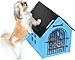 ROYAL CRAFT WOOD Dog House Crate Indoor Kennel for Small Dogs, Pet Home with Door and Bed Mat (BLUE)