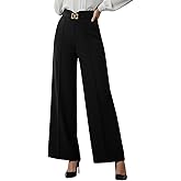 winkbay Women's Wide Leg Dress Pants Elegant Casual High Waisted Work Office Trousers