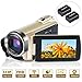 Video Camera Camcorder WiFi FHD 1080P 30FPS 24MP Infrared Night Vision YouTube Vlogging Camera Recorder 3.0 Inch 270 Degree Rotation Touch Screen 16X Digital Zoom Camcorder with 2 Batteries