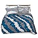 Where The Polka Dots Roam Full/Queen Rocket Reversible Duvet Cover with 2 Pillowcases for Kids Bedding (L 90in x W 92in)