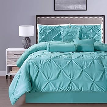 Amazon.com: Grand Linen 5 - Piece Solid TURQUOISE BLUE Pinch Pleat DUVET COVER Set TWIN Size Amazon.com: Grand Linen 5 - Piece Solid TURQUOISE BLUE Pinch Pleat DUVET COVER Set TWIN Size