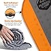 Rugged Camp Self Inflating Sleeping Pad - Sleep Comfortably in The Outdoors - Camping Gear and Accessories for Hiking, Backpacking, Travel - Lightweight and Compact Camping Mat (Orange)