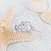 FENDINA Womens Jewelry 18K White Gold Plated Cubic Zirconia Infinity Love Princess Cut Promise Eternity Ring Engagement Wedding Anniversary Band Her