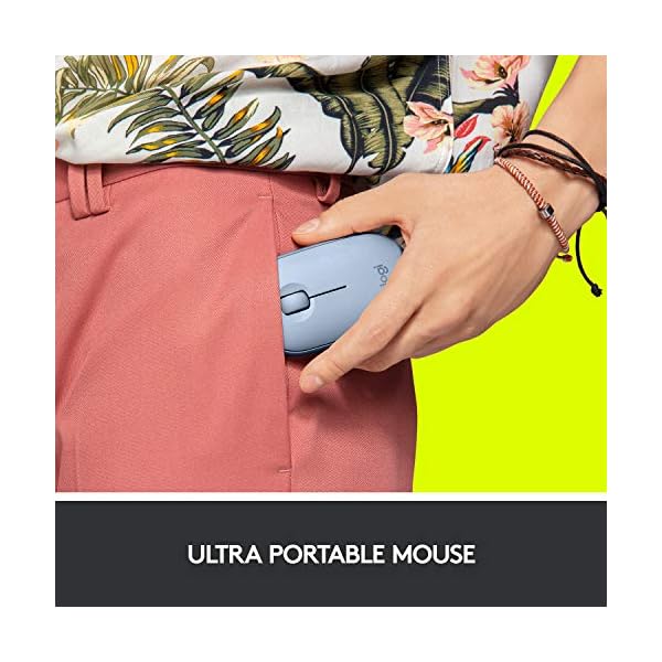 Logitech Pebble Wireless Mouse with Bluetooth or 2.4 GHz Receiver, Silent, Slim Computer Mouse with Quiet Clicks, for…