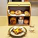 Goodpick Bamboo Bread Storage Box Double Layer Large Wood Bread Boxes for Kitchen Countertop Bread Bin Smoothly Slide Door Roll Top Bread Vintage Bread Container 15.75 x 13.97 x 9.8 in Self Assembly