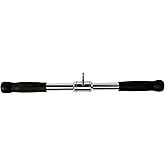 qibylift Barbell Lat Pull Down Tricep Straight Bar Cable Attachment | For Cable Machines,Straight Bar, Lat Pull Down Cable Machine Attachments, Tricep Press Down Bar, Straight Curl Pulldown Bar