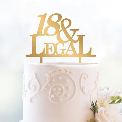 Buy Engrave 18 Legal Funny Birthday Acrylic Glossy Gold Birthday