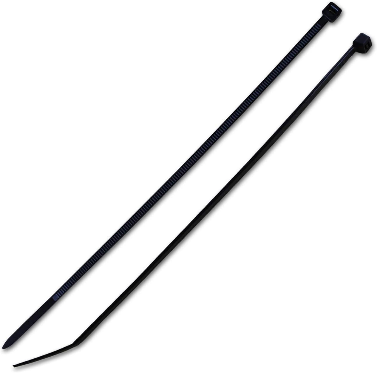 Nylon Cable tie Heavy-Duty 6-inch, 20-Pound tensile Strength, 100 Pieces, Nylon Cable tie, Width 0.1 inch / 2.5 mm, Black