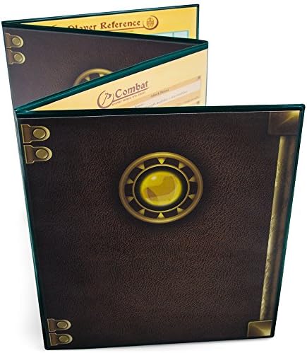 The Master's Tome Customizable 4 Panel GM Screen - Great for Fantasy Games! (GREEN)