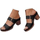 Platform Wedge Sandals for Women Summer Dressy 2026, Arch Support Chunky Low Block Heeled Orthopedic Slip On Sandals, Comfortable Heeled Flip Flops Casual Wedge Thong Sandals Vacation Shoes for Beach