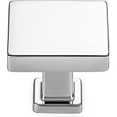 KOOFIZO 20 Pack Polished Chrome Cabinet Knobs Chrome Drawer Knobs K08 Square Single Hole Cabinet Pulls for Cabinets Drawer Dr