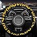 Porpor BooyaPorpor Booya Sunflower Steering Wheel Cover Set,Safe Non Slip Neoprene Material Stretch-on Fabric Steering Wheel Cover Car car sunflower accessories (1 steering wheel cover + 2 key chains)