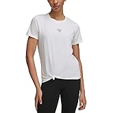 Tommy Hilfiger Womens Printed Logo Graphic Knot Detail Short Sleeve T-Shirt