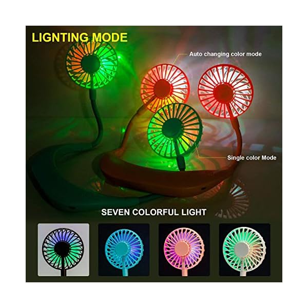 Hands-Free-Neck-Fan-Portable-Neckband-Fan-2000mA-Battery-Capacity-Upgraded-USB-Rechargeable-Mini-Dual-Neck-Fan-with-LED-Light-3-Speeds-Modes-360-Rotating-for-Sports-Traveling-Office-White Hands-Free Neck Fan, Portable Neckband Fan, 2000mA Battery Capacity, Upgraded USB Rechargeable Mini Dual Neck Fan with…