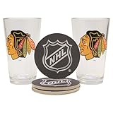 NHL Pint Glass and Coaster Set (2 Pack)