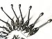 12 Pack Metal Decorative Dual Coat Hooks Wall Mounted Double Coat Hanger for Hat Hardware Dual Prong Retro Coat Hanger with 26 Screws (Bronze)