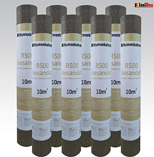 Isolbau Dachpappe R500 besandet - Profi Bitumenbahn zur Dachabdichtung - 80 m² (8 Rollen) – Bild 3
