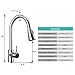 J-1006 Kitchen Bar Sink Brushed Nickel Single-Hole One Handle Pull Out and Down Two Dual Function Water Mode Sprayer Spout Touch On Faucet
