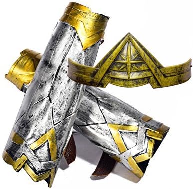 PMYUMAO Wonder woman headband+Wrist cosplay masks（Wrist+gold Mask）