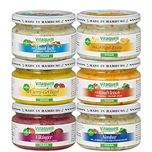 Vitaquell Vegane Salatkiste, 6 x 180 g Salate rein pflanzlich To Go
