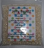 JellyBeadZ Brand Water Bead Gel - Clear -8 Ounce Almost 15,000 Heat Sealed Bag- Water Pearls Gel Beads- Wedding and Event Centerpieces